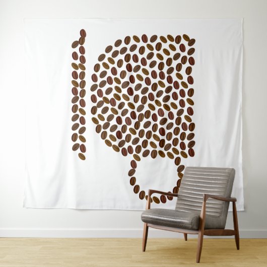 Kaffeebecher Wandteppich (Beispiel (Horizontal))