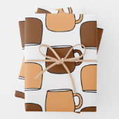 Kaffeebechermuster Geschenkpapier Set (Beispiel)