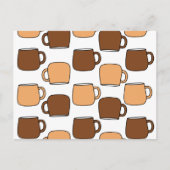 Kaffeebechermuster Postkarte (Vorderseite)