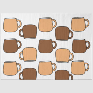 Kaffeebechermuster Seidenpapier