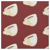 Kaffeebechermuster Stoff (Nahaufnahme)