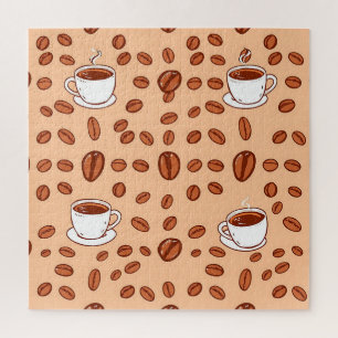 Kaffeebeeren-Tassen Cozy-Muster Puzzle