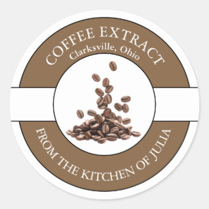 Kaffeebeerlabel Runder Aufkleber