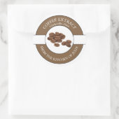 Kaffeebeerlabel Runder Aufkleber (Tasche)