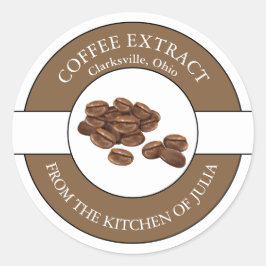 Kaffeebeerlabel Runder Aufkleber