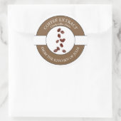 Kaffeebeerlabel Runder Aufkleber (Tasche)