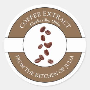 Kaffeebeerlabel Runder Aufkleber