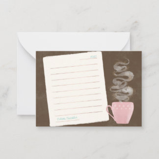 Kaffeebeschilder Mini-Karte Mitteilungskarte