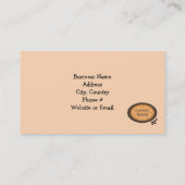 Kaffeebesen Zeichen in Orange und Brown Visitenkarte (Rückseite)
