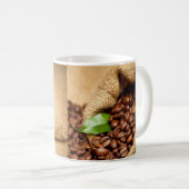 Kaffeebeutel-Aufkleber – Rustikaler Kaffeeliebhabe Kaffeetasse (VorderseiteRechts)