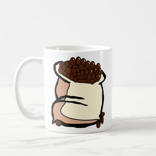 Kaffeebeutel Bohnen Bohnen Kaffeetasse (Links)
