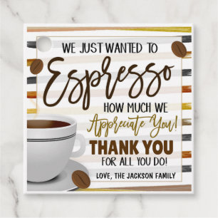 Kaffeebeutel Geschenkanhänger