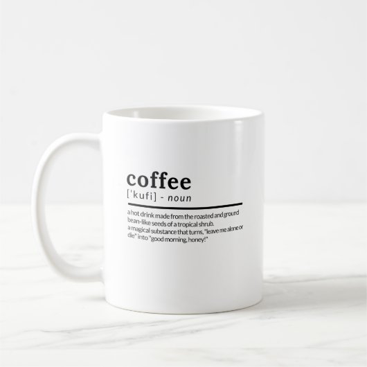 Kaffeebezeichnung Kaffeetasse (Links)