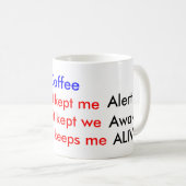 Kaffeebohne, Alarm-waches lebendiges Kaffeetasse (VorderseiteRechts)