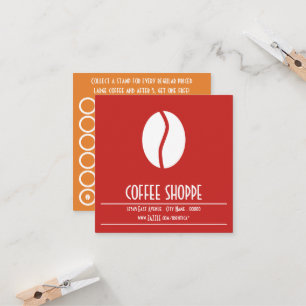 Kaffeebohne-Briefmarkenkarte Treuekarte