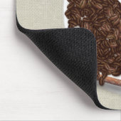 Kaffeebohne-Eule Mousepad (Ecke)