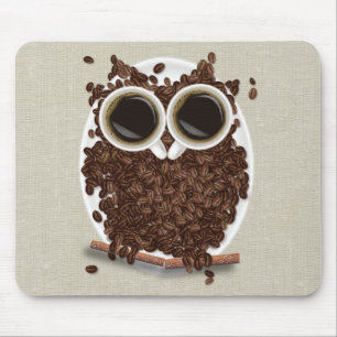 Kaffeebohne-Eule Mousepad
