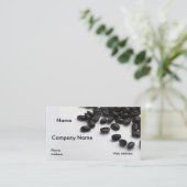 Kaffeebohne-Gewohnheits-Visitenkarten Visitenkarte (Stehend Vorderseite)