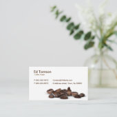 Kaffeebohne-Händler Visitenkarte (Stehend Vorderseite)