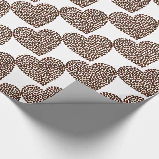 Kaffeebohne-Herz-Packpapier Geschenkpapier (Ecke)