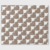 Kaffeebohne-Herz-Packpapier Geschenkpapier (Flach)