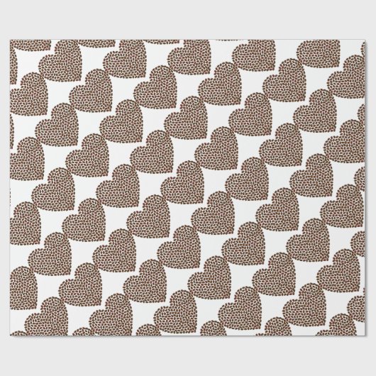 Kaffeebohne-Herz-Packpapier Geschenkpapier (Flach)