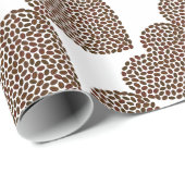 Kaffeebohne-Herz-Packpapier Geschenkpapier (Rolleneckpunkt)