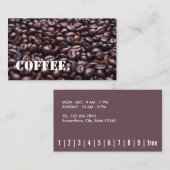 Kaffeebohne-Kaffeestube-Loyalitäts-Durchschlag Treuekarte (Vorne/Hinten)