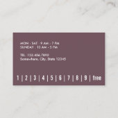 Kaffeebohne-Kaffeestube-Loyalitäts-Durchschlag Treuekarte (Rückseite)