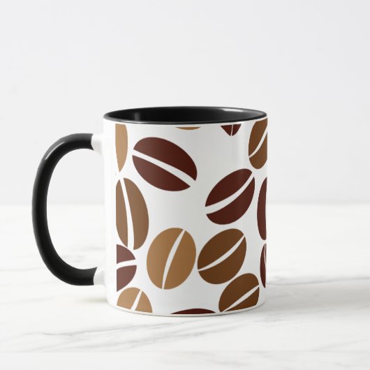 Kaffeebohne - klassischer weißer tasse (Links)