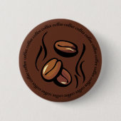 Kaffeebohne-Knopf Button (Vorderseite)