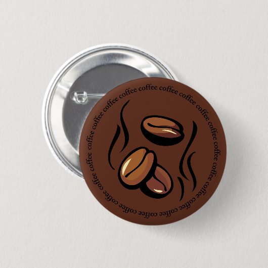 Kaffeebohne-Knopf Button (Vorne & Hinten)