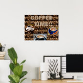 KAFFEEBOHNE-KUNST-PLAKAT POSTER (Heimbüro)