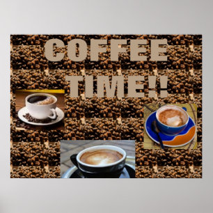 KAFFEEBOHNE-KUNST-PLAKAT POSTER