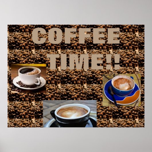 KAFFEEBOHNE-KUNST-PLAKAT POSTER (Vorne)