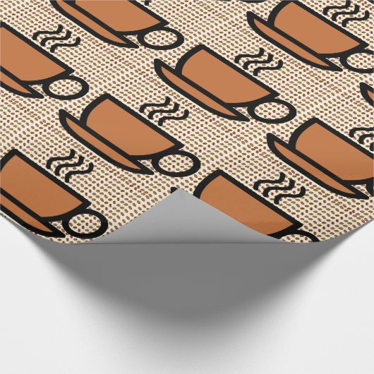 Kaffeebohne-Liebe Geschenkpapier (Ecke)
