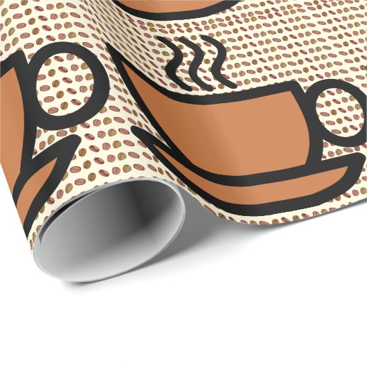 Kaffeebohne-Liebe Geschenkpapier (Rolleneckpunkt)