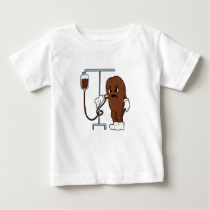 Kaffeebohne mit Kaffeekanne Baby T-shirt