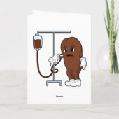 Kaffeebohne mit Kaffeekanne Karte (Rückseite)