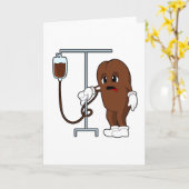 Kaffeebohne mit Kaffeekanne Karte (Gelbe Blume)