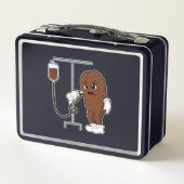 Kaffeebohne mit Kaffeekanne Metall Brotdose (Rückseite)