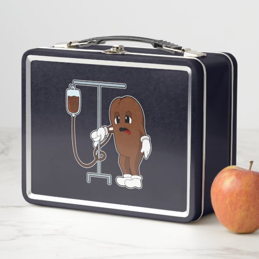 Kaffeebohne mit Kaffeekanne Metall Brotdose (Beispiel)