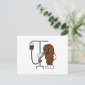 Kaffeebohne mit Kaffeekanne Postkarte (Stehend Vorderseite)