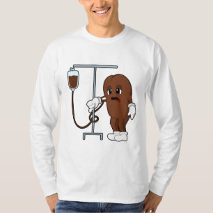 Kaffeebohne mit Kaffeekanne T-Shirt