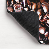Kaffeebohne-Muster - dunkler Braten Mousepad (Ecke)