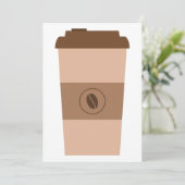 Kaffeebohne-Schale Einladung (Stehend Vorderseite)
