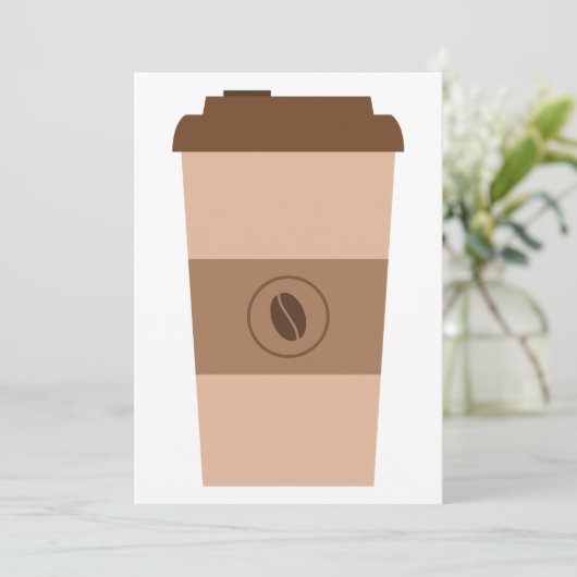 Kaffeebohne-Schale Einladung (Stehend Vorderseite)