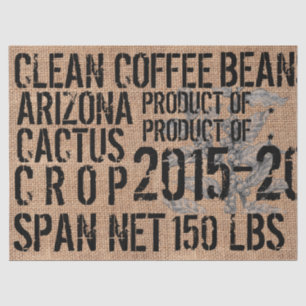 Kaffeebohne-Taschen-Seidenpapier - Landschaft Seidenpapier