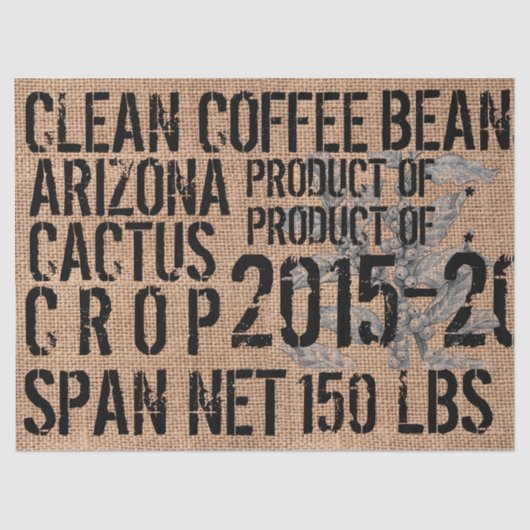 Kaffeebohne-Taschen-Seidenpapier - Landschaft Seidenpapier (Vorderseite)