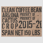 Kaffeebohne-Taschen-Seidenpapier - Landschaft Seidenpapier (Vorderseite)